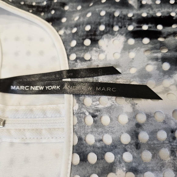 Marc New York Andrew Marc sleeveless dress black whit grey size 12 - Picture 6 of 10